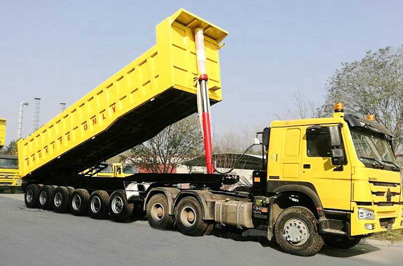 6 Axles Air Suspension Rear Dump Tipper Semi Trailer for Sale插图