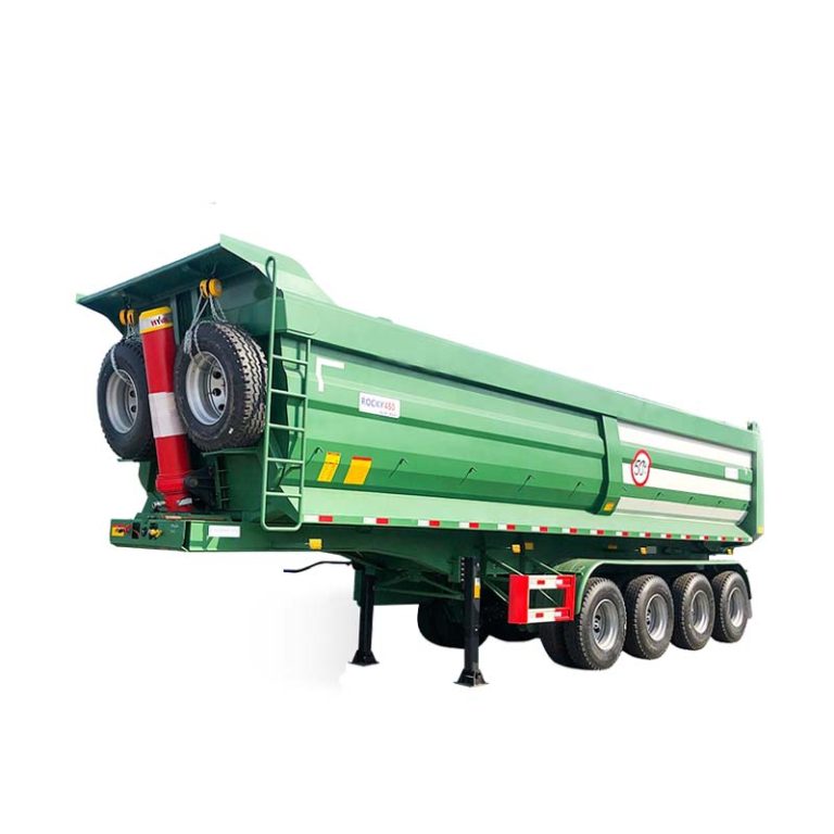 4 alxes rear end hydraulic dump  tippler trailer