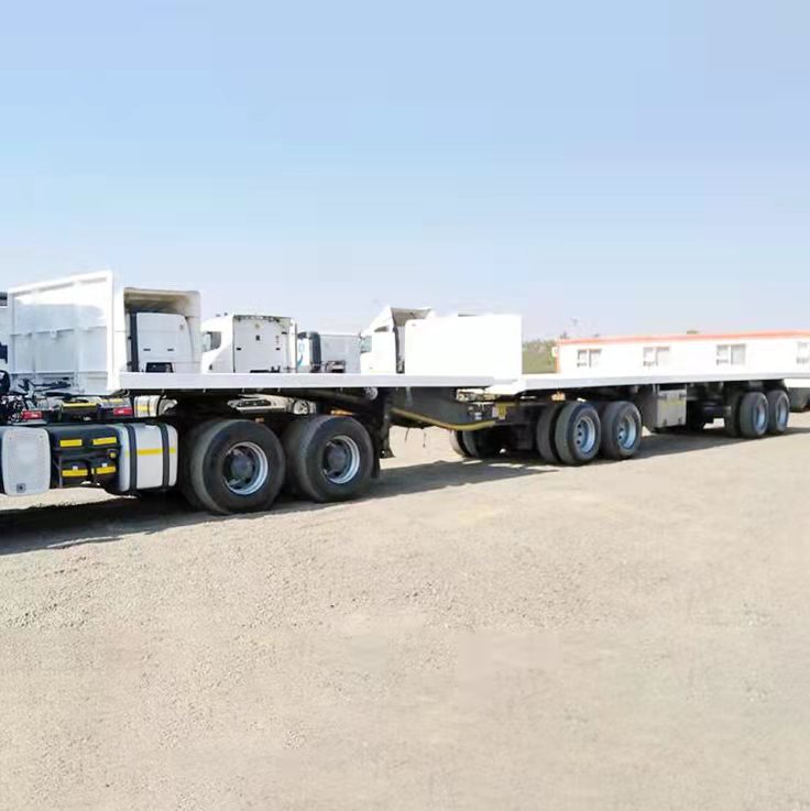 2 Axles Interlink Flatbed Semi Trailer (9)