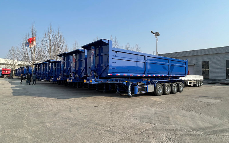 4 Axles U Box 100T Rear Tipper Semi Trailer插图