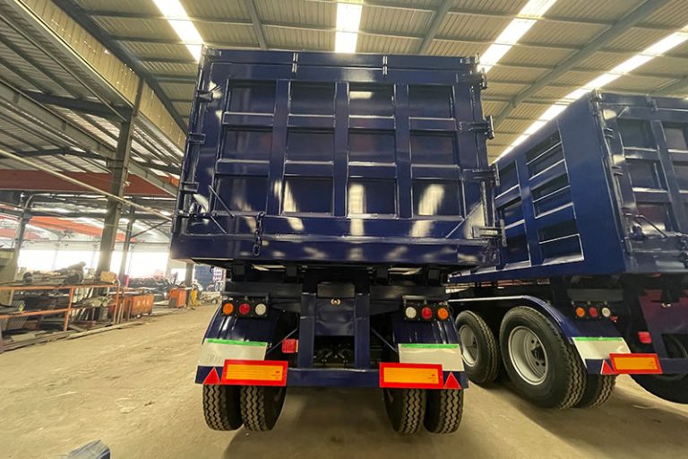 3 Axles Bogie Suspension Rear Dump Tipper Semi trailer for sale (1)