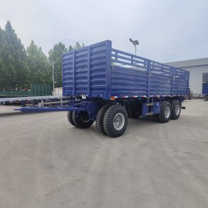 3 Axles Dolly Full Drawbar Drop Flatbed Side Wall Board Fence Turn Table Twist Lock Container CKD SKD Truck Trailer for Sale in Ethiopia (5)