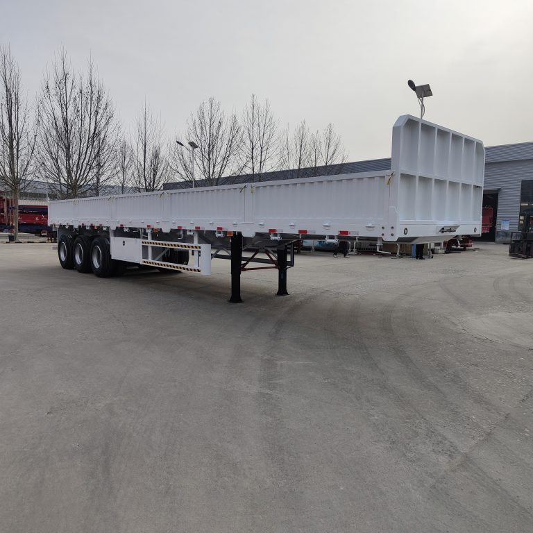 3 Axles Drop Side Wall Trailer with 800mm Height Side Walls (3)