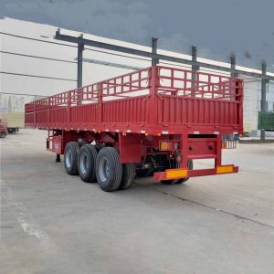 3 Axles Fence Stake Bulk Cargo Semi Trailer (4)