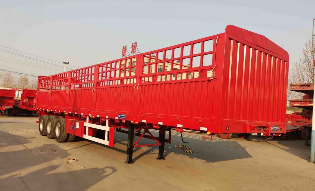 3 Axles Fence Stake Bulk Cargo Semi Trailer插图