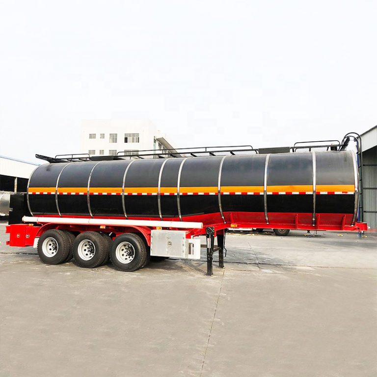 3 Axles Liquid Asphalt Heated Bitumen Transport Tanker Semi Trailer for Sale (1)