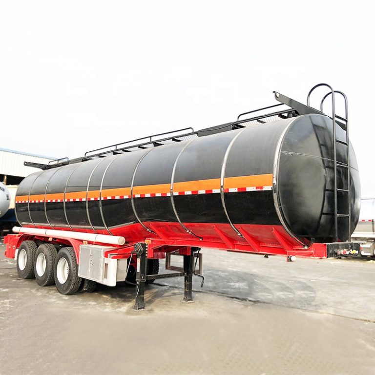 3 Axles Liquid Asphalt Heated Bitumen Transport Tanker Semi Trailer for Sale (5)