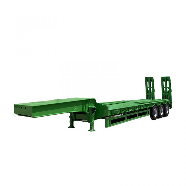 3 Axles Lowbed Trailer 白底