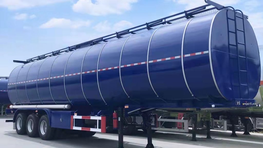 3 axle 45000 liters Palm Crude Oil Tank tanker Semi Trailer with Pump插图