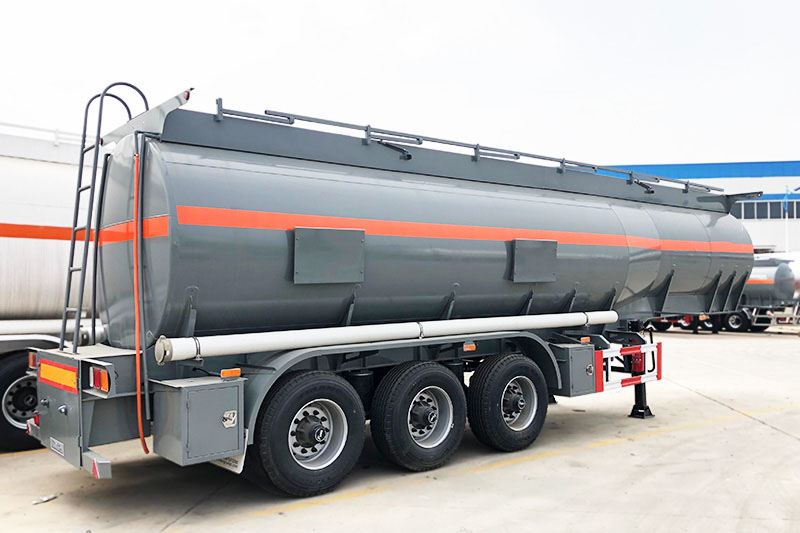 3 axles 25000L 35 Ton Capacity Chemical Liquid Sulfuric Acid Tanker Semi Trailer插图