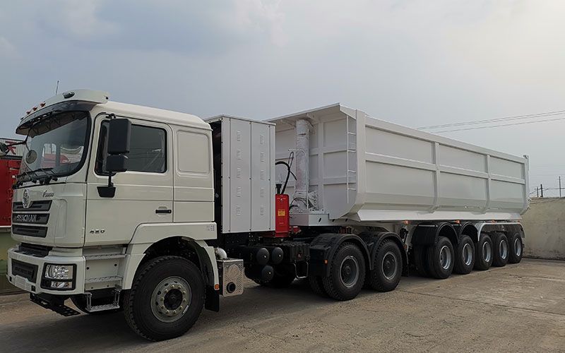 5 Axles U Type Heavy Duty Dump Tipper Semi Trailer With Air Suspensions插图