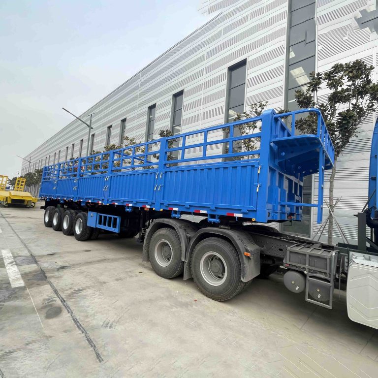 4 Axles Drop Side Fence Semi Trailer for Negria Market (5)