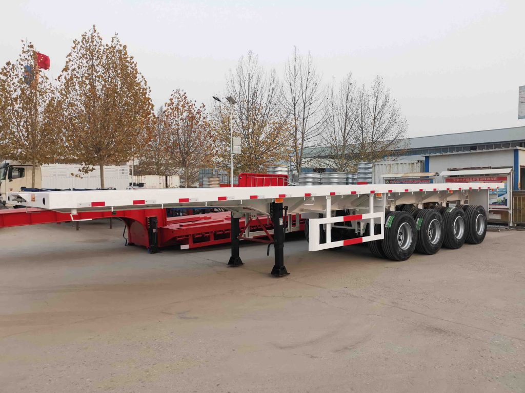 4 Axles Flatbed Semi Trailer With Air Suspension插图