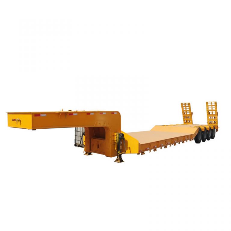 4 Axles Lowbed Semi Trailer Yellow