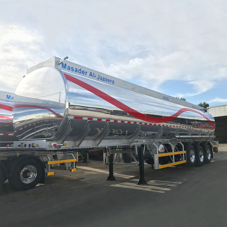 Aluminum Alloy Gasoline Petrol Diesel Oil Mirror Insulated Tanker Fuel Tanker Trailer for Sale (2)