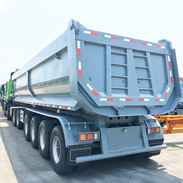 Hot Selling 4 Axles 40CBM Rear Tipper Trailer in Guinea (5)