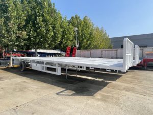 Hot-selling 3 Axles Flatbed Container Trailer with Frontboad插图