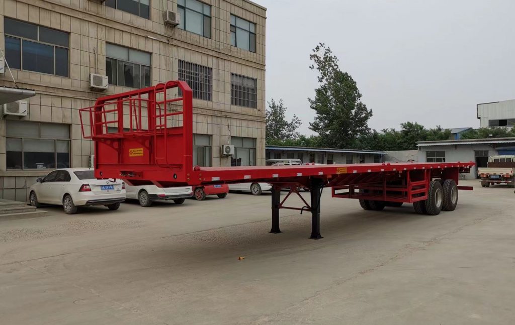 Bogie Suspension Flatbed Semi Trailer插图