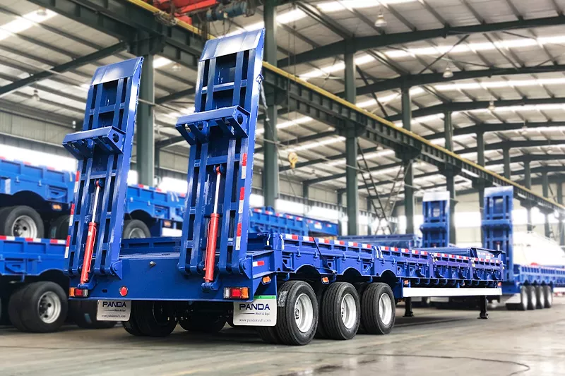 Hot Selling Tri Axles Lowbed Semi Trailer Near You插图