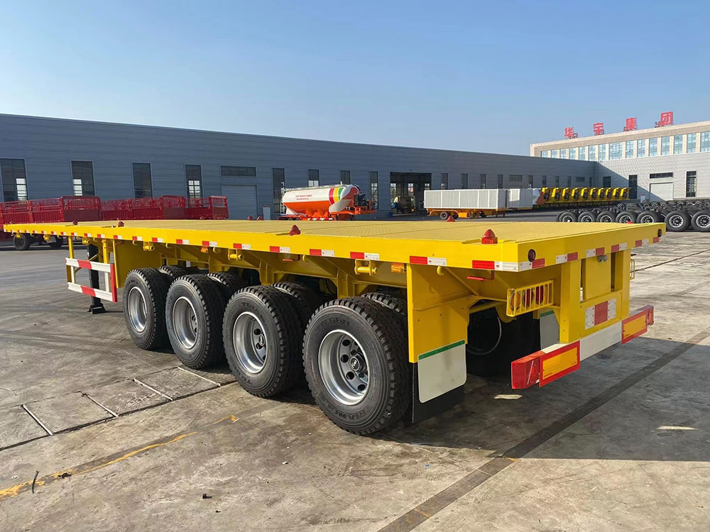 12 Units 4 Axles 40ft Flatbed Semi Trailer to Tanzanian插图2