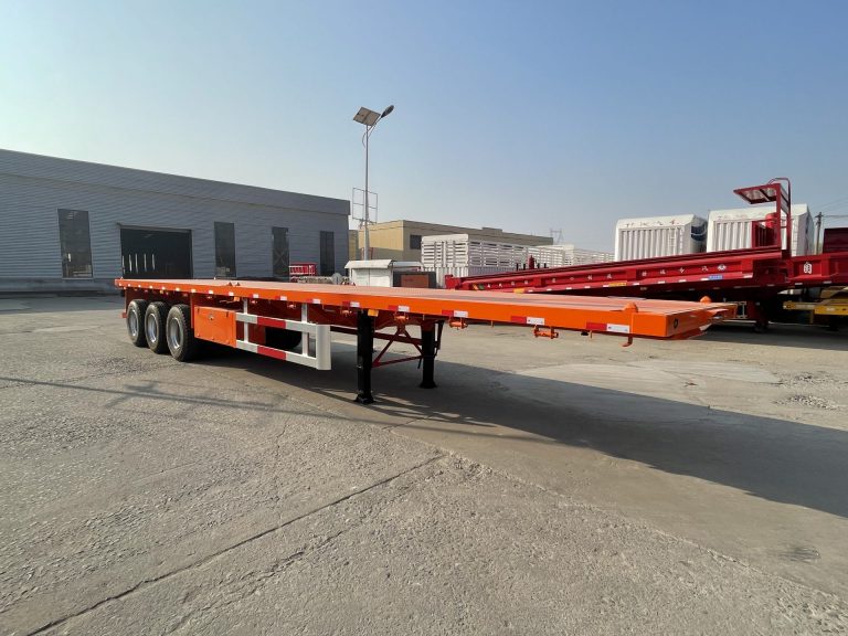 3 Axles 40FT Flatbed Container Semi Trailer (2)