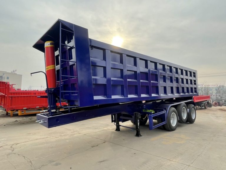 3 Axles Bogie Suspension Rear Dump Tipper Semi trailer for sale (10)